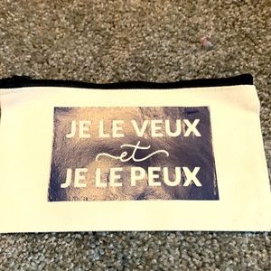 Cute French makeup bag